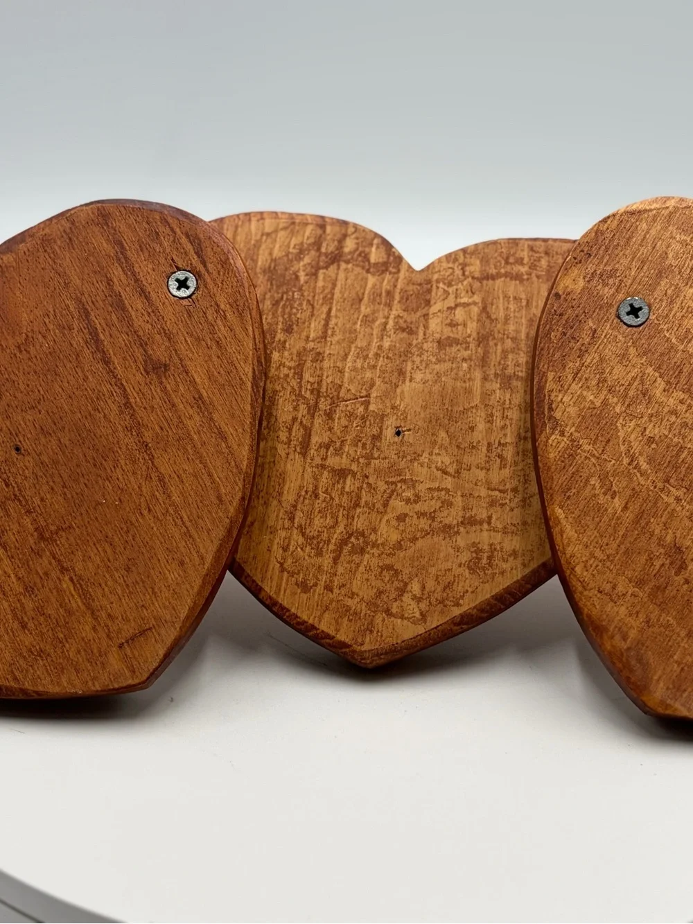 Wooden Heart Wall Candle Holder - Brown